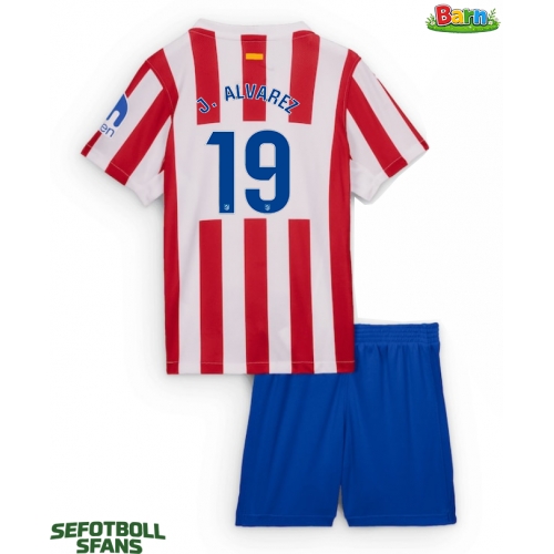 Atletico Madrid Julian Alvarez #19 Hemmaställ Barn 2025-26 Kortärmad (+ Korta byxor)